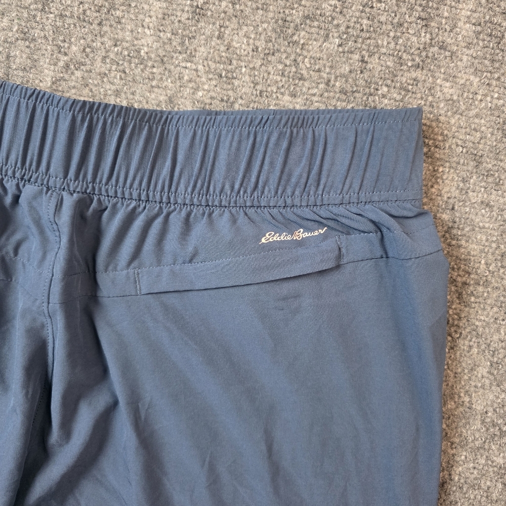 Eddie Bauer Departure Ankle Pants M Dusted Indigo Stretch UPF 50+ Travel Hike - Picture 4 of 11